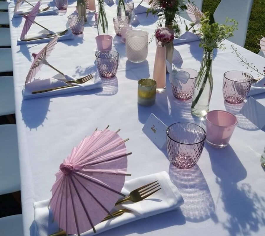 Gobelet roze vintage bestek C events