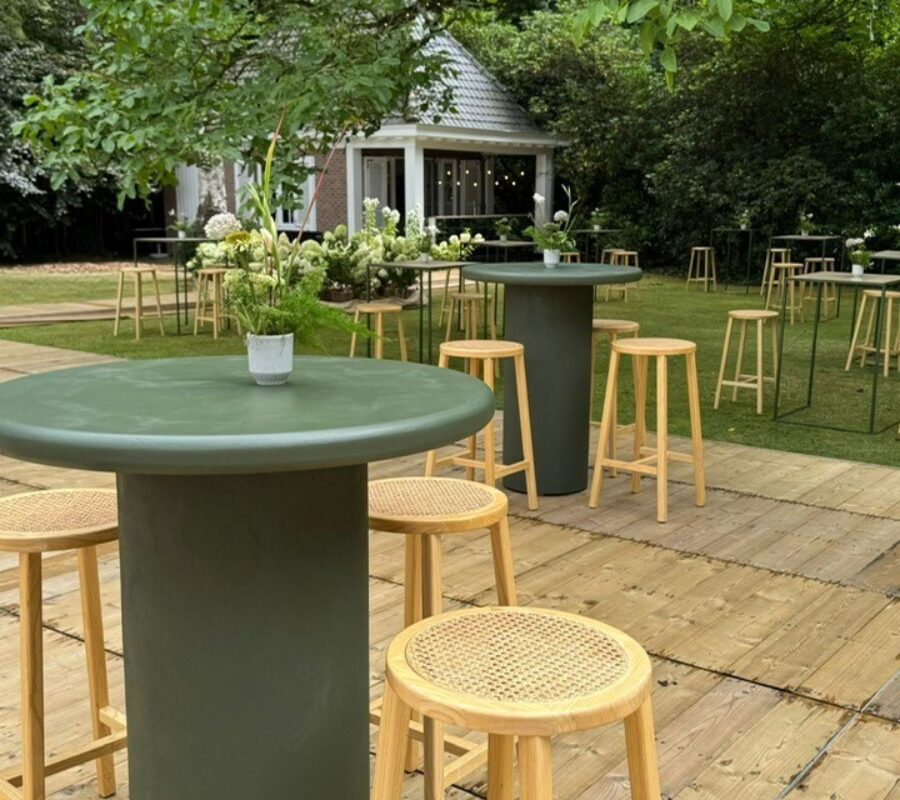 Mortex receptietafel groen rond
