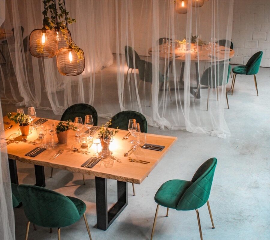Oak tafel poot zwart verona groen Carte Blanche A point 7