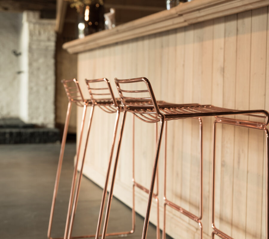 Stockholm barstoel rose goud
