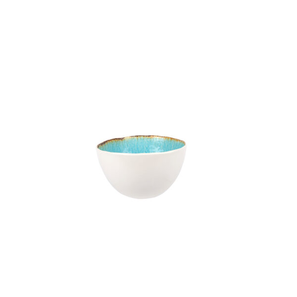 Bowl Aqua/Blanc Diam. 14Xh8,5Cm Par 20 Bac