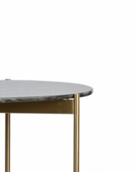 Alta Gouden onderstel langwerpig 140 cm met zwart marmer blad detail