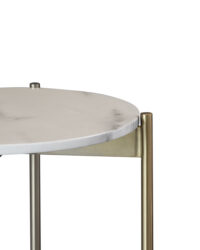 Alta marble wit receptietafel goud onderstel detail