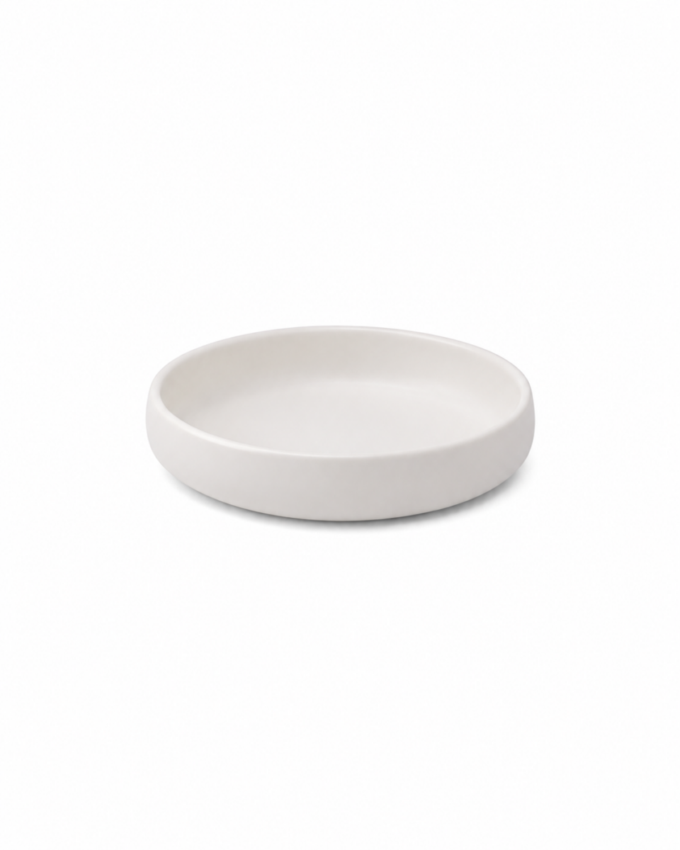 Bord Fundido wit met opstand klein diam 15 x H4 cm