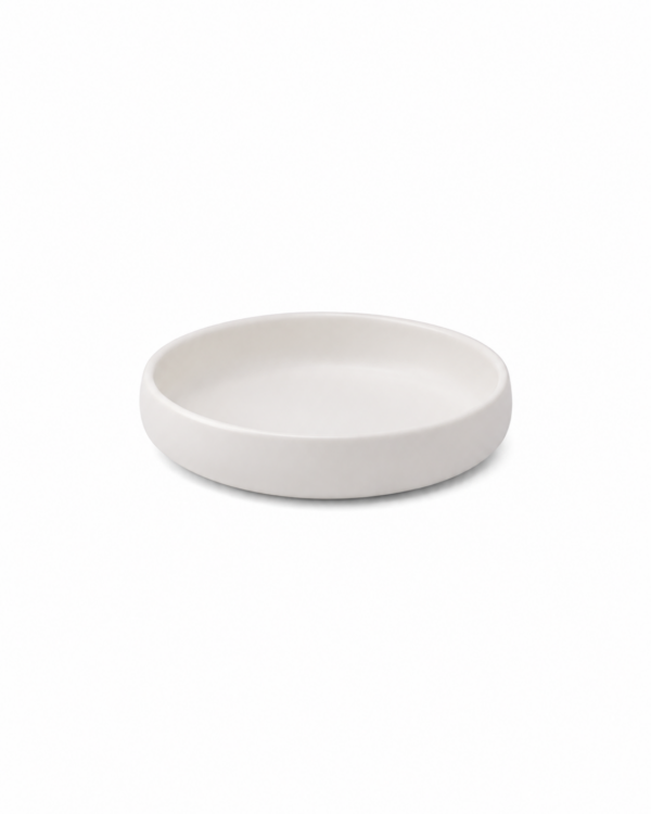 Bord Fundido WIT met opstand Ø 15 x H4 cm (per 15)