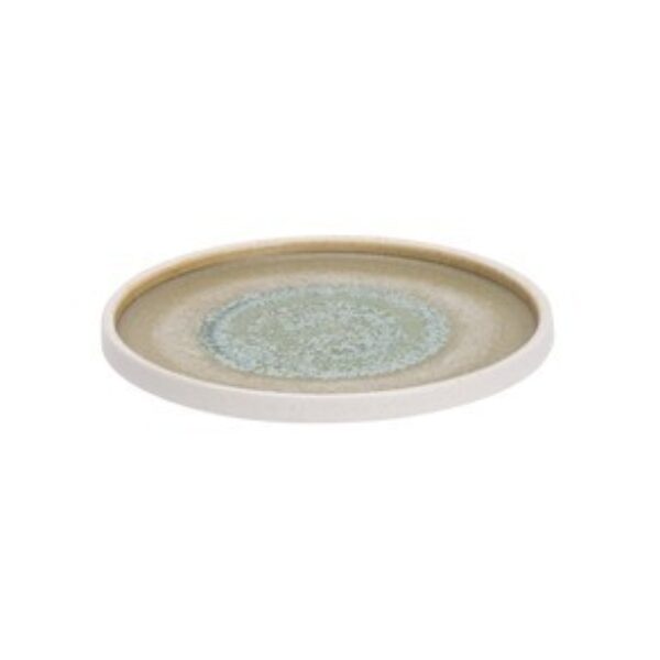 Bord Palmer gold/ green Ø 19 x H2 cm (per 20)