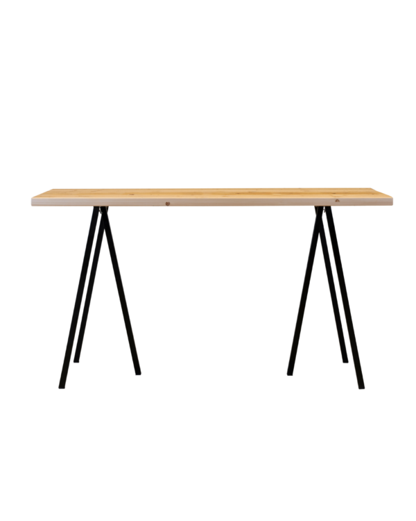 Table De Réception Capri Naturel Haut Avec Pied Or L220Xp100