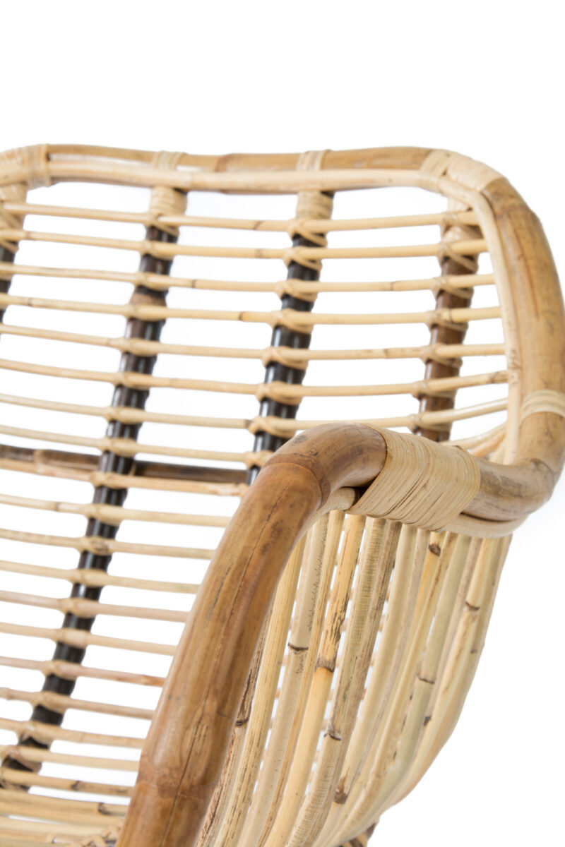 Clubzetel Rotan DONKERLICHTBRUIN detail