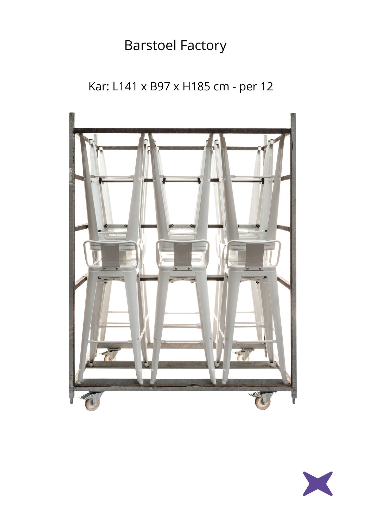 Kar barstoel factory met rugleuning
