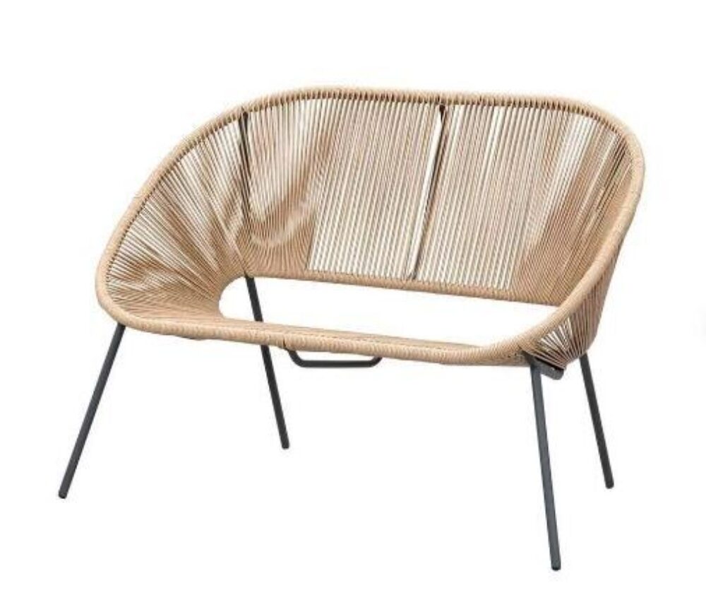Formentera loungebank 2 zit naturel L117cm
