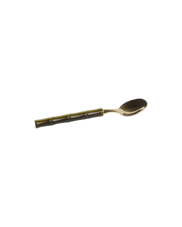 Koffielepel bamboe olive green (per 10)