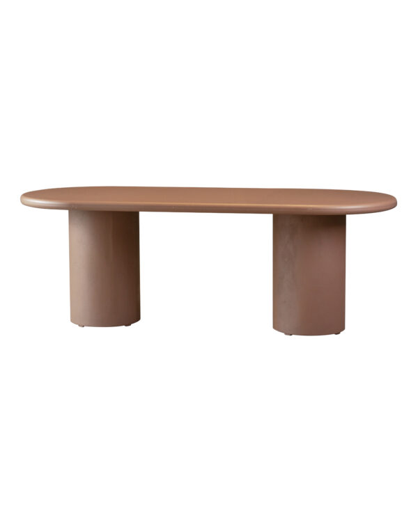 Table Mortex Rectangulaire Terracotta Pied Terracotta 220X90X75