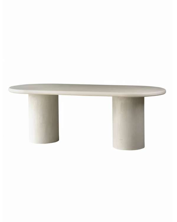 Table Rectangulaire En Mortex Gris/ Pied Massif Gris