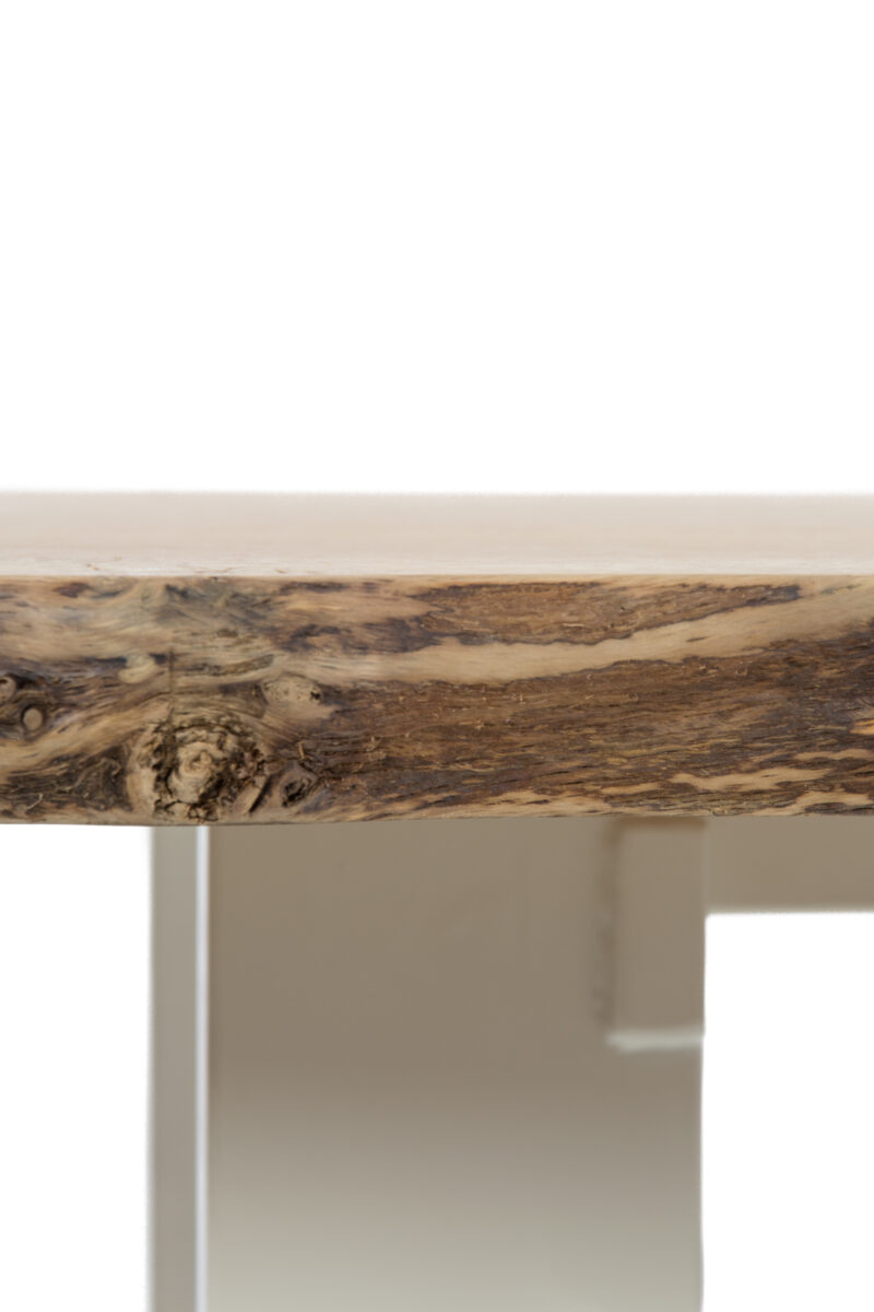 Oak tafel laag poot wit detail