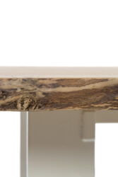 Oak tafel laag poot wit detail