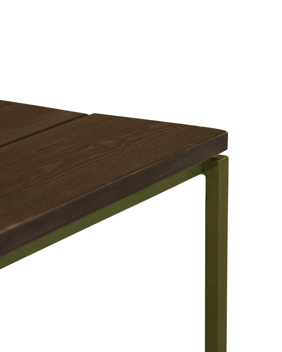 Open frame HOOG OLIJFGROEN blad Capri bruin DETAIL L75x B75x H105cm