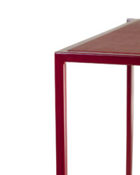 Open frame hoog burgundy tafel blad burgundy detail