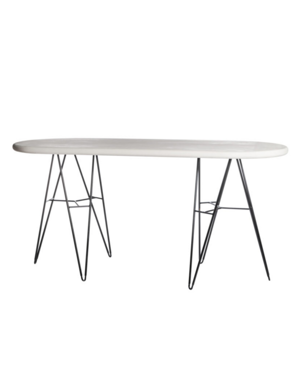 Receptietafel mortex langwerpig met Amica poot