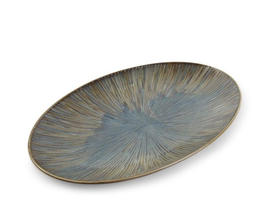 Serveerschaal plat voor carpaccio diam 40x25x H2cm forest halo
