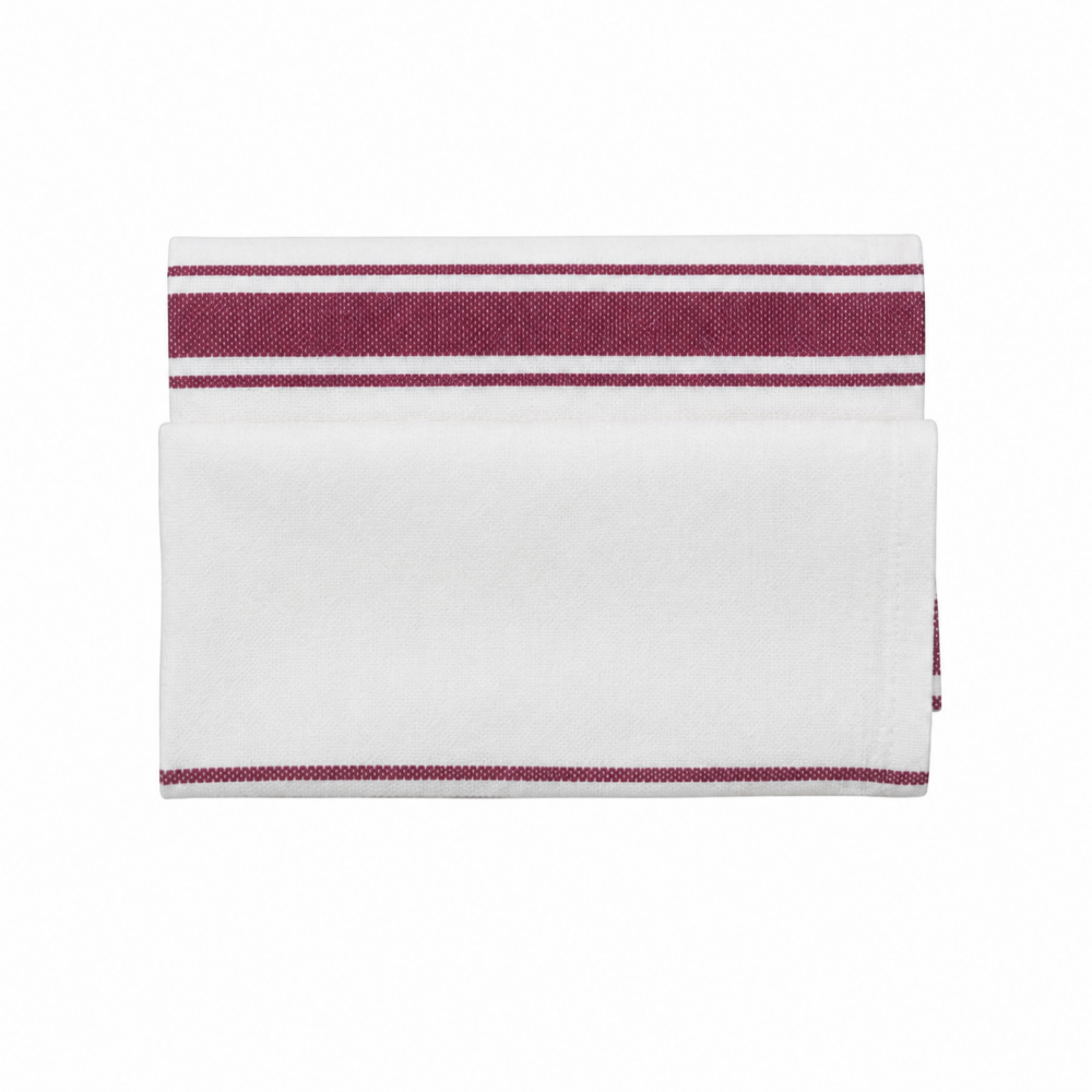 Servet gestreept rood wit