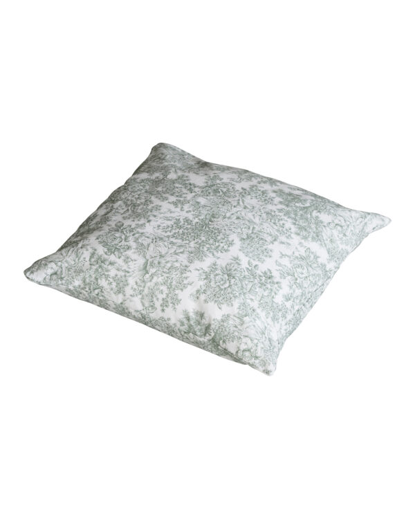 Coussin De Décor Toile De Jouy Vert