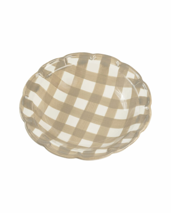 Slakom Dolce Vita gestreept beige/wit Ø 33 cm