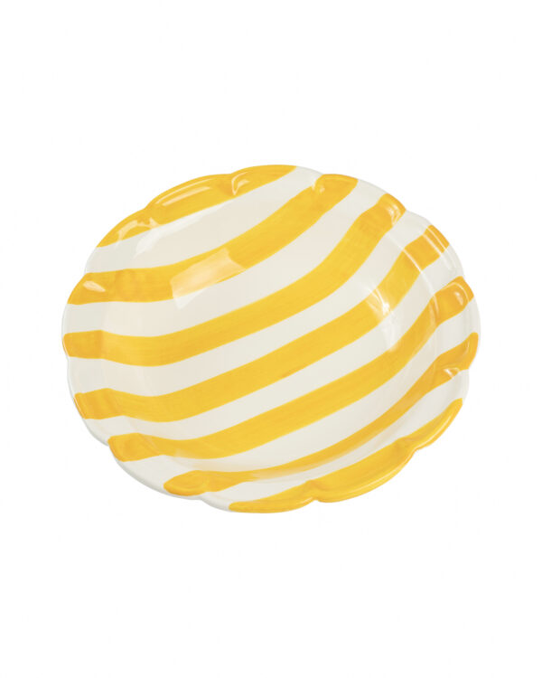 Slakom Dolce Vita gestreept geel/wit Ø 33 cm