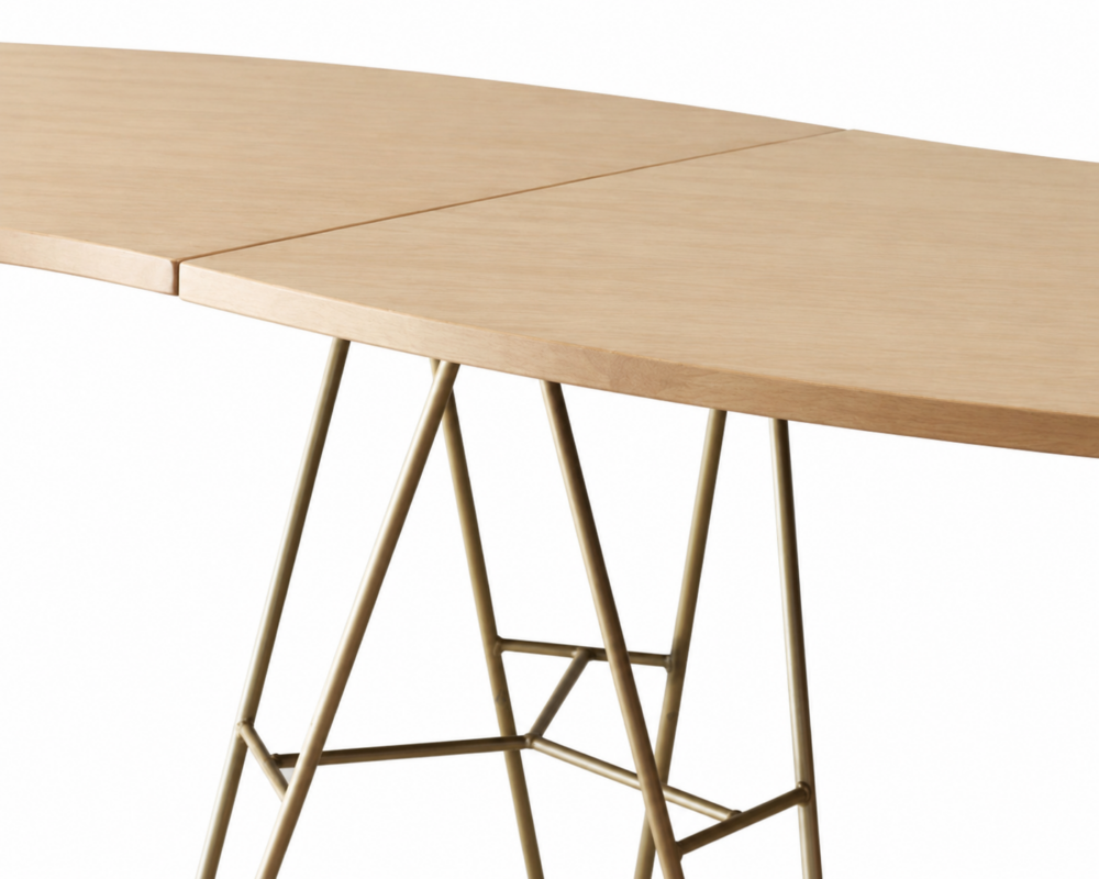 Slangentafel naturel poot goud detail
