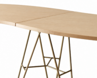 Slangentafel naturel poot goud detail
