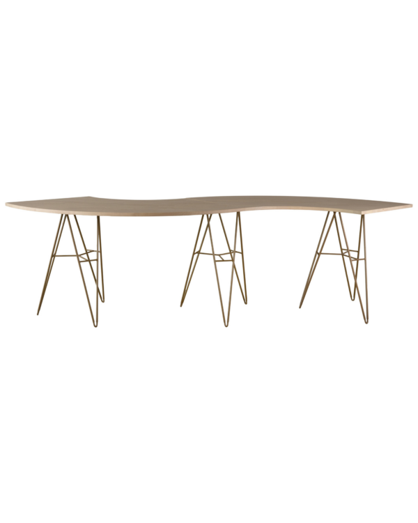 Slangentafel Hoog Naturel Poot Goud L220Xb75Xh105 Cm