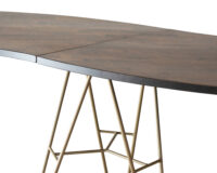 Kwart tafel Detail blad WALNOOT