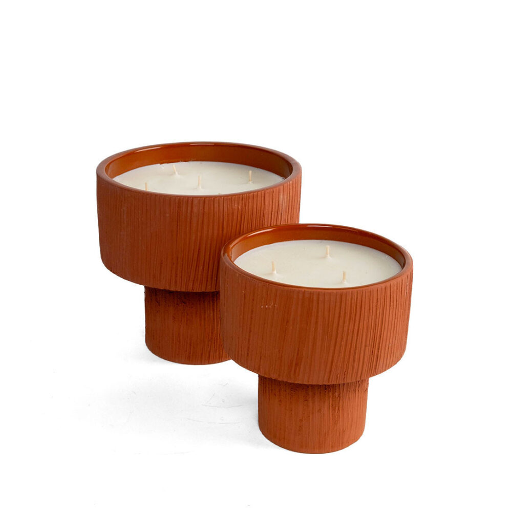 Coupe striee terracotta
