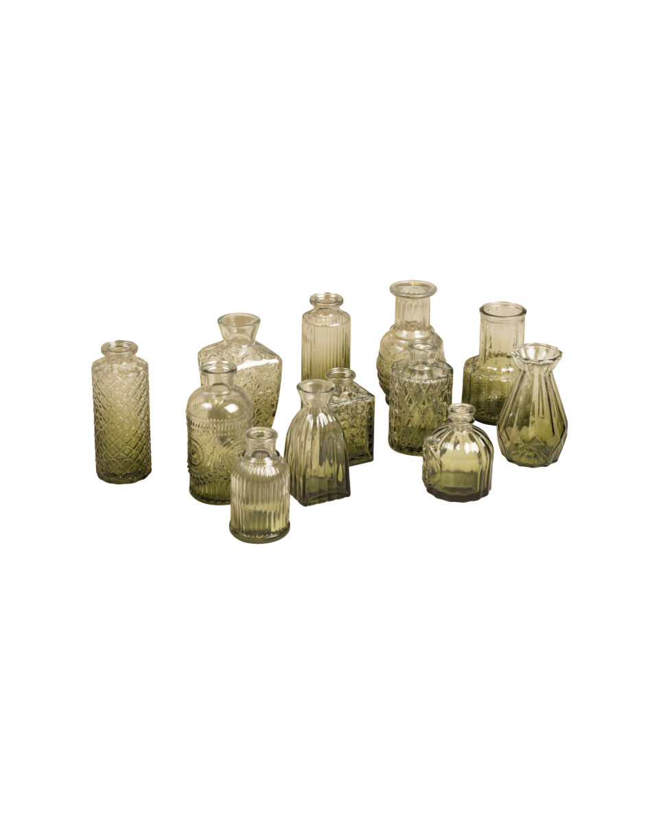 Vaasjes per bak combinatie afmetingen groen per set 12 stuks