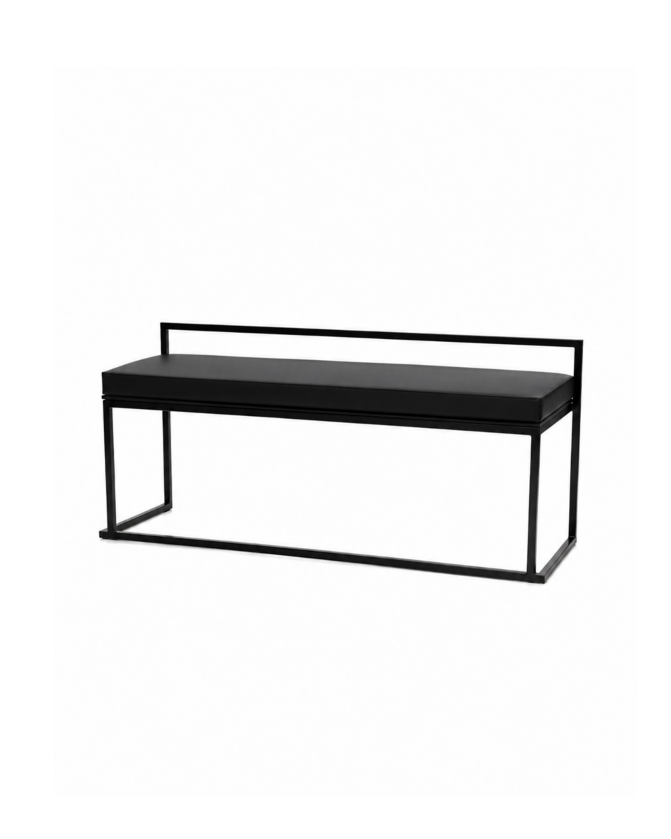 Zitbank open frame zwart kussen zwart